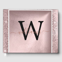 Roos Gold Glitter Script Monogram