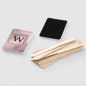 Roos Gold Glitter Script Monogram Handwaaier (Niet-gemonteerd)