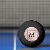 Roos Gold Glitter Script Monogram Pingpongbal (Net)