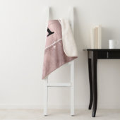 Roos Gold Glitter Script Monogram Sherpa Deken (In situ)