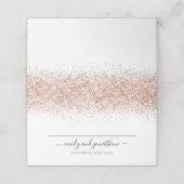 Roos Gold Glitter Script Names Date Plaatskaartje (Buitenkant ongevouwen)