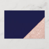 Roos gold glitter script navy blue die goed wil informatiekaartje (Achterkant)
