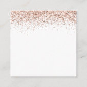 Roos Gold Glitter Script Weddenschappen Ontvangen  Informatiekaartje (Achterkant)