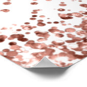 Roos Gold Glitter Script Welkom bij Baby shower Poster (Hoek)