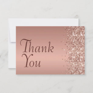 Roos Gold Glitter Sentiment Bat Mitswa Dank je Bedankkaart