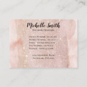 Roos Gold Glitter Shimmer Shimmer Glamour Visitekaartje (Achterkant)