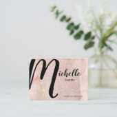 Roos Gold Glitter Shimmer Shimmer Glamour Visitekaartje (Staand voorkant)