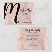 Roos Gold Glitter Shimmer Shimmer Glamour Visitekaartje (Voorkant / Achterkant)