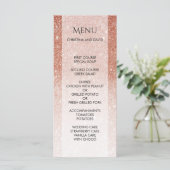 Roos Gold Glitter Shiny Elegant Menu (Staand voorkant)