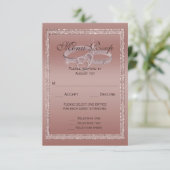 Roos Gold Glitter, Silver Wedding Rings Menu (Staand voorkant)