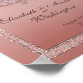 Roos Gold Glitter & Silver Wedding Rings Poster (Hoek)