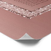 Roos Gold Glitter & Silver Wedding Rings Poster (Hoek)