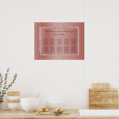 Roos Gold Glitter & Silver Wedding Rings Poster (Keuken)