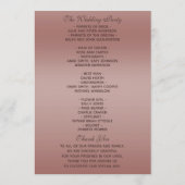 Roos Gold Glitter & Silver Wedding Rings Programmakaart (Achterkant)