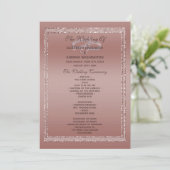 Roos Gold Glitter & Silver Wedding Rings Programmakaart (Staand voorkant)