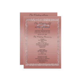 Roos Gold Glitter & Silver Wedding Rings Programmakaart