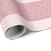 Roos Gold Glitter Sjabloon Elegant Kerstmis Cadeaupapier (Rol Hoek)