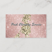 Roos Gold Glitter + Sjabloon van 14.000 rpm Visitekaartje (Achterkant)