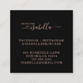 Roos Gold Glitter Skincare Visitekaartje (Achterkant)