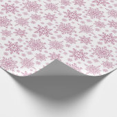 Roos Gold Glitter Snowflakes Cadeaupapier (Hoek)