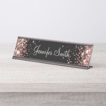 Roos Gold Glitter Solid Black