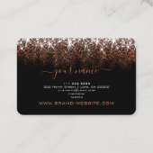 Roos Gold Glitter Spark Elegant Professional Nails Visitekaartje (Achterkant)