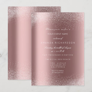 Roos Gold Glitter Spark Sand Bridal Birthday Kaart