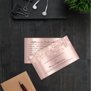 Roos Gold Glitter Spark Visitekaartje