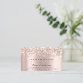 Roos Gold Glitter Spark Visitekaartje (Staand voorkant)