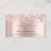 Roos Gold Glitter Spark Visitekaartje (Voorkant)