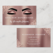 Roos Gold Glitter Sparkle Eyelash Extensions Visitekaartje (Voorkant / Achterkant)
