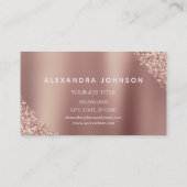 Roos Gold Glitter Sparkle Eyelashes Microblading Visitekaartje (Achterkant)