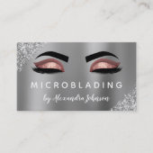 Roos Gold Glitter Sparkle Eyelashes Microblading Visitekaartje (Voorkant)