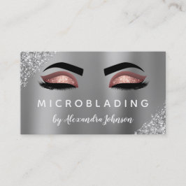 Roos Gold Glitter Sparkle Eyelashes Microblading Visitekaartje
