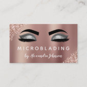 Roos Gold Glitter Sparkle Eyelashes Microblading Visitekaartje (Voorkant)