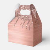 Roos Gold Glitter Sparkle Eyelashes Monogram Naam Bedankdoosjes (Achterkant)