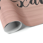 Roos Gold Glitter Sparkle Eyelashes Monogram Naam Cadeaupapier (Rol Hoek)