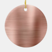 Roos Gold Glitter Sparkle Eyelashes Monogram Naam Keramisch Ornament (Achterkant)