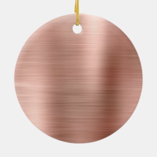 Roos Gold Glitter Sparkle Eyelashes Monogram Naam Keramisch Ornament (Achterkant)