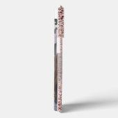 Roos Gold Glitter Sparkle Photo Monogram iPhone Case-Mate iPhone Case (Achterkant / Rechts)