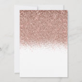 Roos Gold Glitter Sparkle Script Vrijgezellenfeest Kaart (Achterkant)