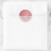 Roos Gold Glitter Sparkle Stars Diamond Rhinestone Ronde Sticker (Tas)