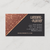 Roos Gold Glitter Sparkle Stars Luxe Chic Visitekaartje (Achterkant)