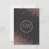 Roos Gold Glitter Sparkles Black Hartelijk dank Bedankkaart (Achterkant)