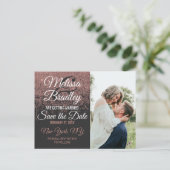 Roos Gold Glitter Sparkles Black Save the Dates Aankondigingskaart (Staand voorkant)
