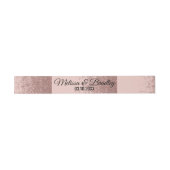 Roos Gold Glitter Sparkles Blush Pink Belly Band Uitnodigingen Wikkel (Vlak)
