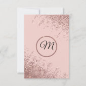 Roos Gold Glitter Sparkles Blush Pink Hartelijk da Bedankkaart (Achterkant)