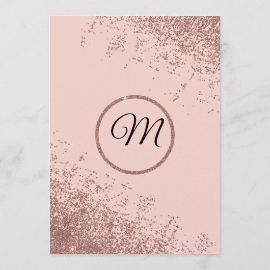 Roos Gold Glitter Sparkles Blush Pink Programma's (Achterkant)