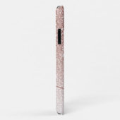 Roos Gold Glitter Sparkles Elegant Monogram Case-Mate iPhone Case (Achterkant/rechts)