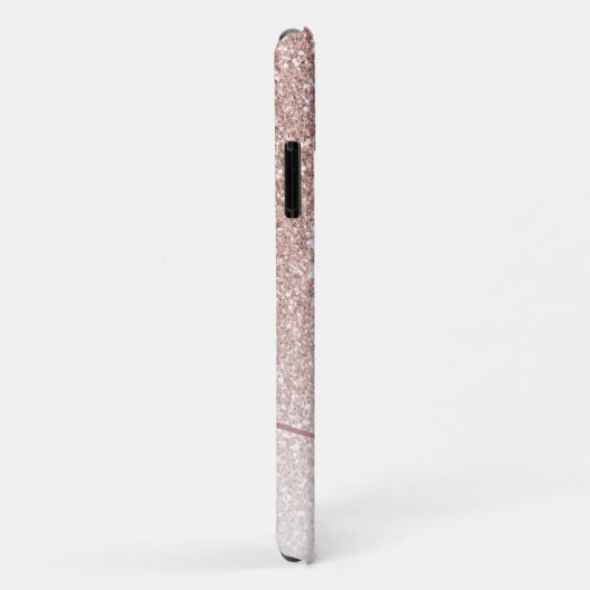 Roos Gold Glitter Sparkles Elegant Monogram Case-Mate iPhone Case (Achterkant/rechts)